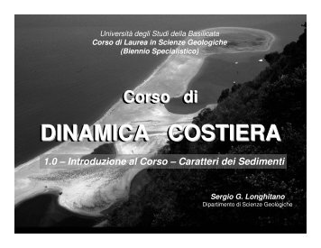 Lezione I - Introduzione e Caratteri Sedimenti - Università degli ...