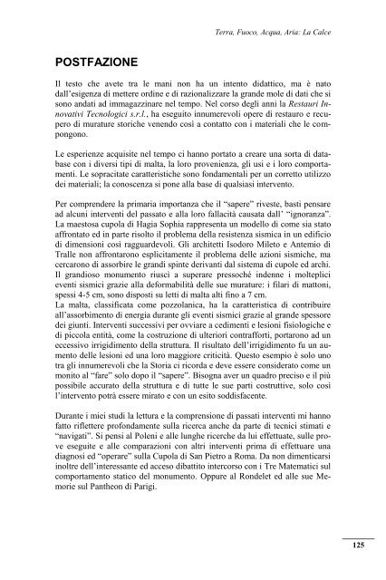 Terra, Fuoco, Acqua, Aria: LA CALCE A cura di Alessandro Battaglia ...