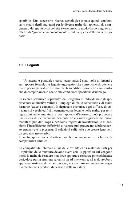 Terra, Fuoco, Acqua, Aria: LA CALCE A cura di Alessandro Battaglia ...