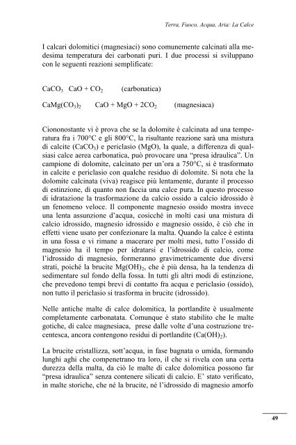 Terra, Fuoco, Acqua, Aria: LA CALCE A cura di Alessandro Battaglia ...