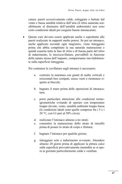 Terra, Fuoco, Acqua, Aria: LA CALCE A cura di Alessandro Battaglia ...