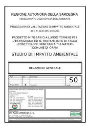 Studio di impatto ambientale [file .pdf] - SardegnaAmbiente