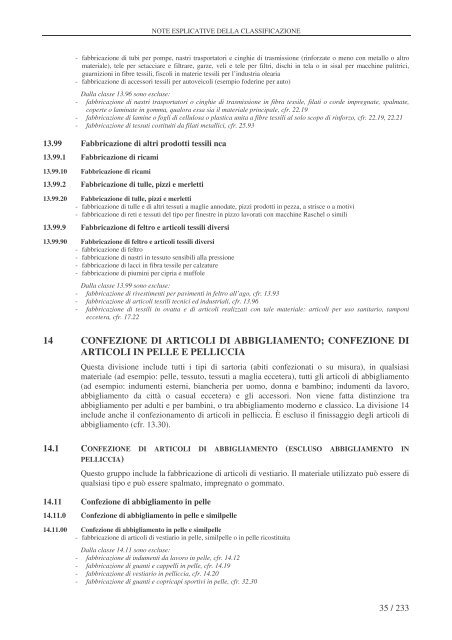 NOTE ESPLICATIVE ATECO 2007 - Istat.it