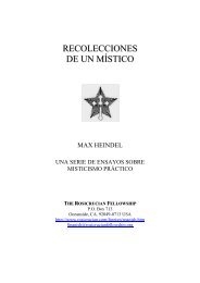 RECOLECCIONES DE UN MÍSTICO - Fraternidade Rosacruz no ...