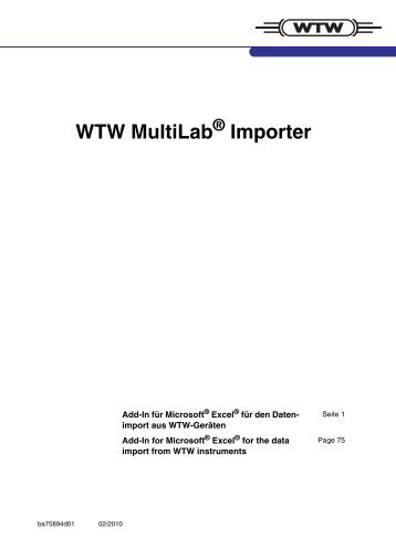 WTW MultiLab Importer - WTW.com