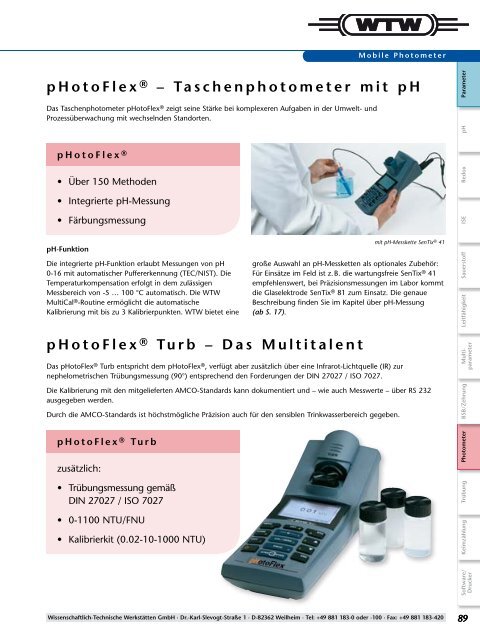 Photometrische Bestimmung pHotoFlex® - WTW.com