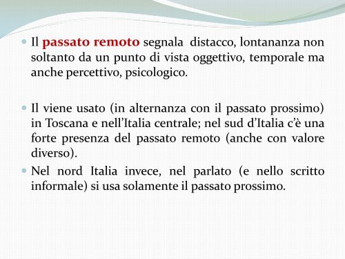 PASSATO REMOTO