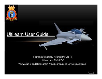 Ultilearn User Guide - Warwickshire & Birmingham Wing