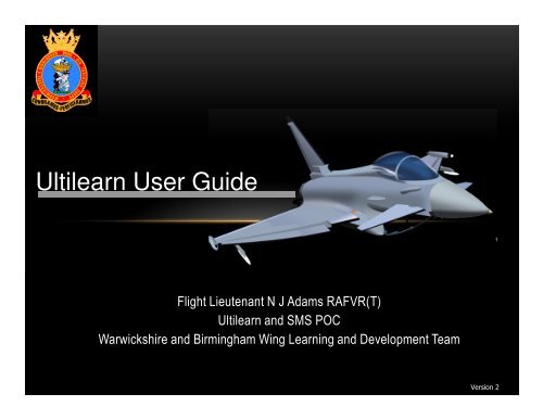 Ultilearn User Guide - Warwickshire & Birmingham Wing