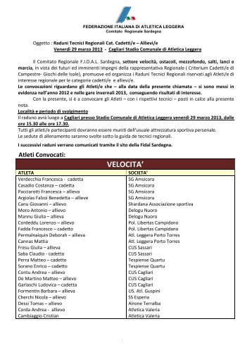 2° Raduno Regionale 2013.pdf - Fidal Sardegna