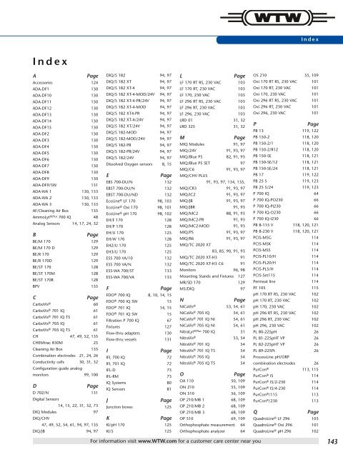 Online Instrumentation - WTW.com