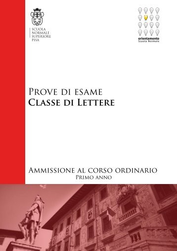 Prove di esame Classe di Lettere - Area Download