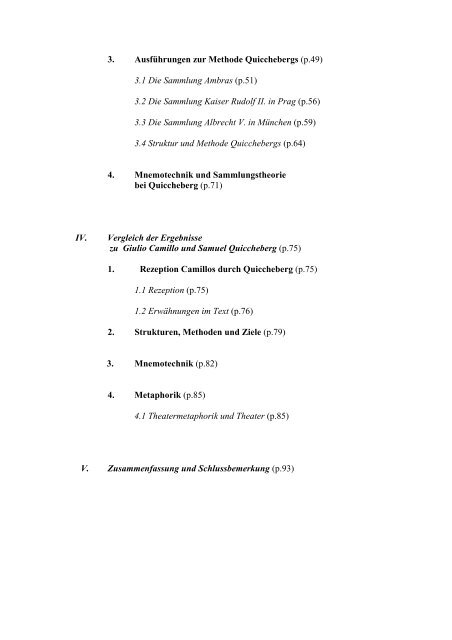 Zwischen Mnemotechnik und Sammlungstheorie - Seminar für ...