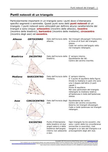 Triangoli e punti notevoli - UbiMath