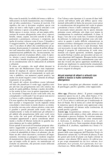 La scelta delle piante destinate al verde ornamentale. G ... - SIRA