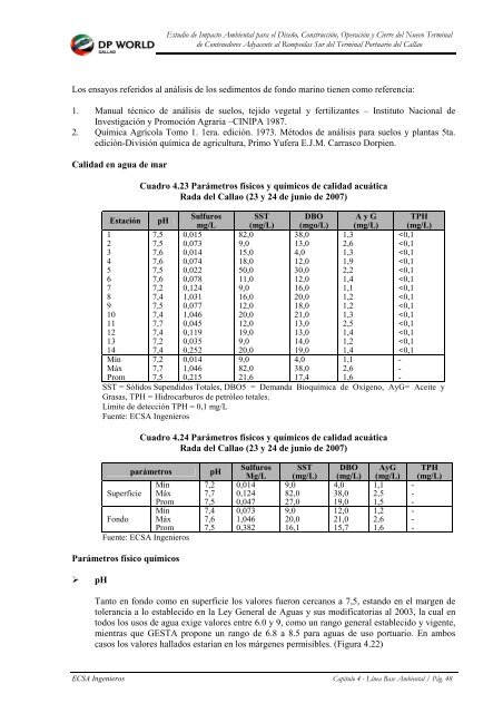 Línea Base Ambiental - Ministerio de Transportes y Comunicaciones