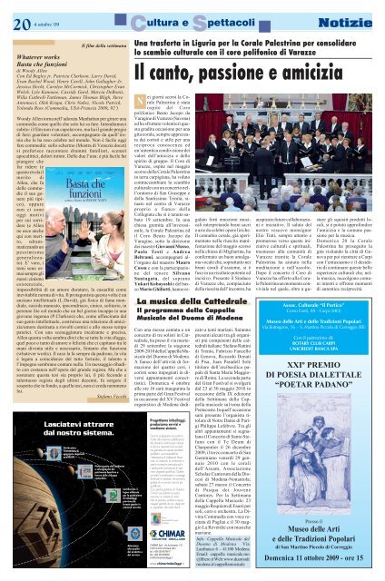 Edizione n° 34 del 04-10-2009 (pdf da 6.532 KB) - Webdiocesi