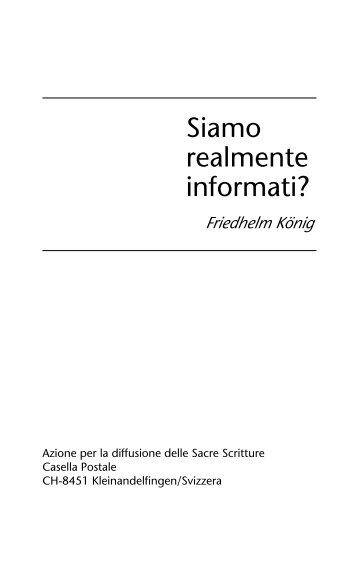 Siamo realmente informati? - Biblecentre