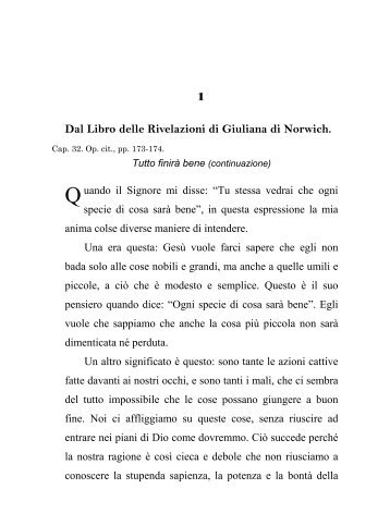 Dal Libro delle Rivelazioni di Giuliana di Norwich.