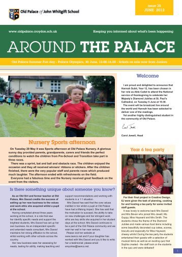 Bulletin for week ending 01/06/12 - Old Palace School