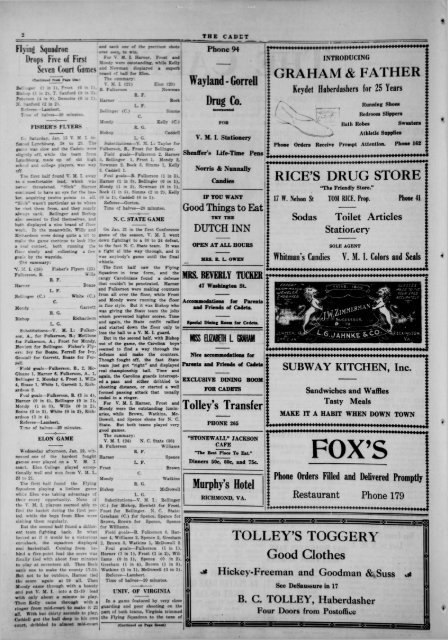 The Cadet. VMI Newspaper. January 31, 1927 - New Page 1 [www2 ...
