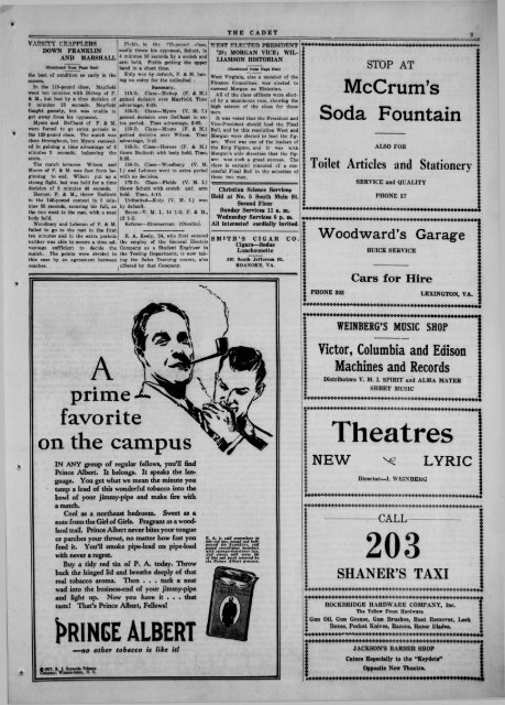 The Cadet. VMI Newspaper. January 31, 1927 - New Page 1 [www2 ...