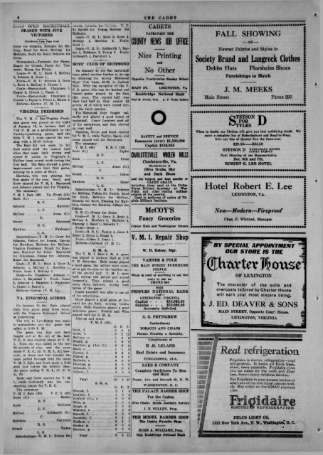 The Cadet. VMI Newspaper. January 31, 1927 - New Page 1 [www2 ...