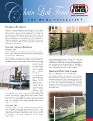 Roma Fence Product Catalog - Reed Construction Data