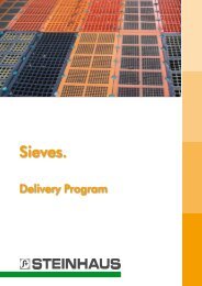 Sieves - Delivery Program - Steinhaus GmbH