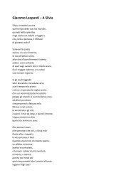 Giacomo Leopardi A Silvia Silvia Rimembri Ancora Quel Tempo