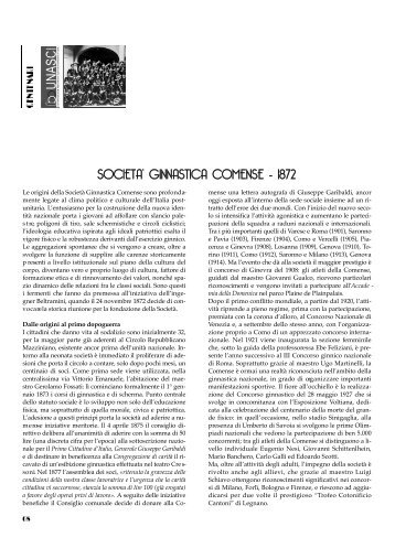 Società Ginnastica Comense 1872 - UNASCI