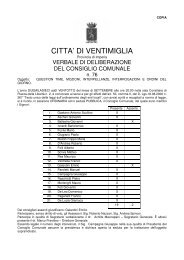 CITTA' DI VENTIMIGLIA - Comune di Ventimiglia