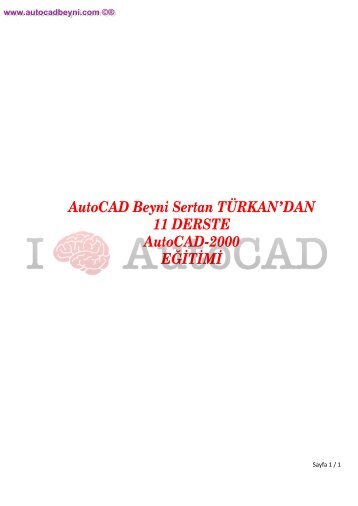 AutoCAD-2000 Eğitimi