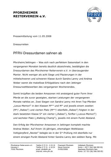 PFRV-Dressurdamen sahnen ab - Pforzheimer Reiterverein e.V.