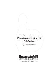 Posizionatore di birilli GS-Series - Brunswick