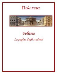 Politeia la pagina degli studenti - Liceomorelli.it