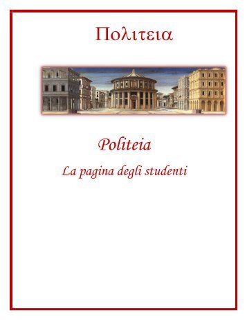 Politeia la pagina degli studenti - Liceomorelli.it