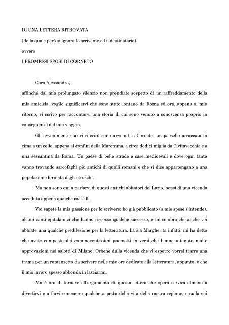 Lettera per una zia