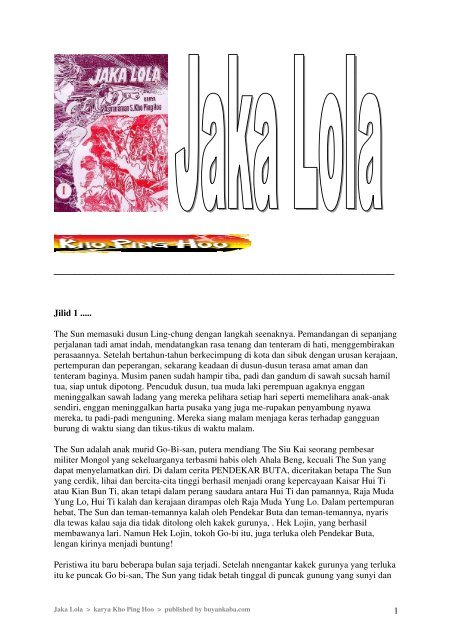 1 Jilid 1 The Sun Memasuki Dusun Ling Chung Sacred Magick