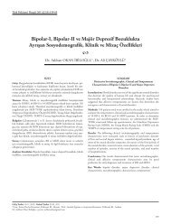 1104_3_Bipolar I, Bipolar II.indd - Türk Psikiyatri Dergisi