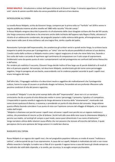 Rosso Malpelo Pdf