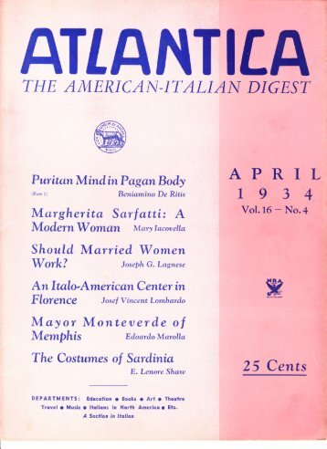 Atlantica April 1934 - Italic Institute of America