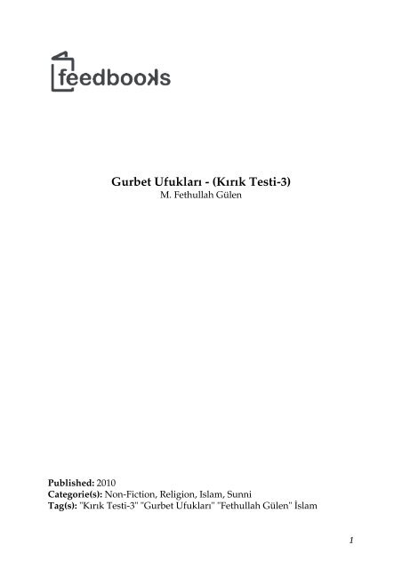 Gurbet Ufukları - (Kırık Testi-3) - Sevgili Peygamberim