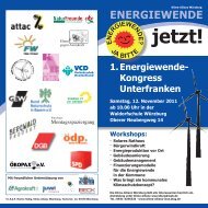 Flyer zum Energiekonkress - Die Grünen in Würzburg-Land