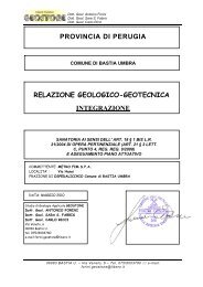 Relazione geologico-geotecnica integrazione - Comune di Bastia ...