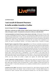 I soci occulti di Giovanni Pecoraro: la mafia avrebbe ... - Addiopizzo