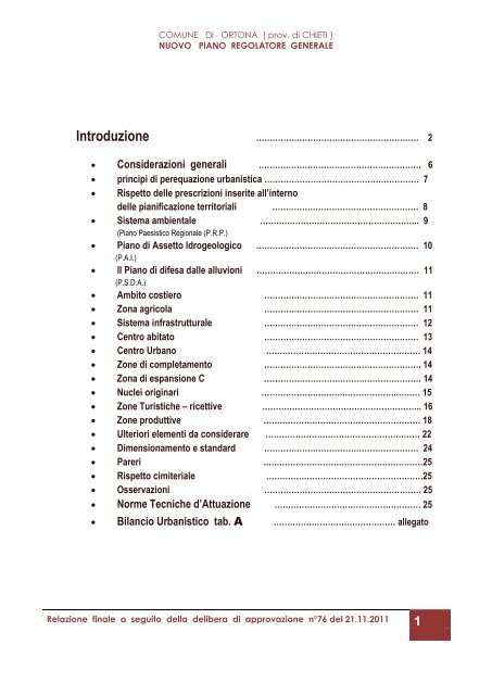 Introduzione - Comune di Ortona