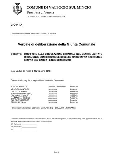 n. 44 - 11-03-2013.pdf - Comune di Valeggio sul Mincio