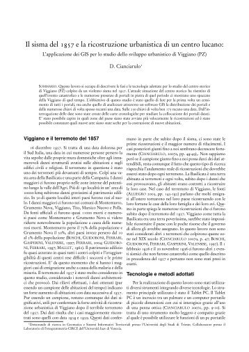 Il sisma del 1857 e la ricostruzione urbanistica di ... - Archeogr.unisi.it