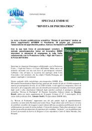 SPECIALE EMDR SU “RIVISTA DI PSICHIATRIA” - EMDR Italia